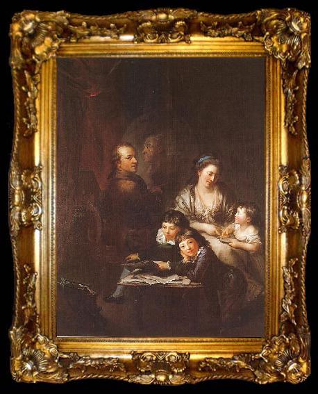 framed  Anton  Graff Artists family before the portrait of Johann Georg Sulzer, ta009-2